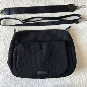 Vera Bradley Carson Shoulder/crossbody bag in black microfiber